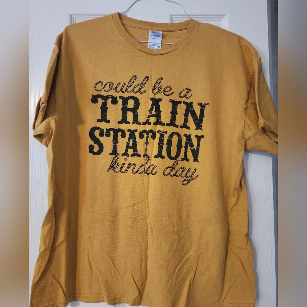 EUC Yellowstone Delta Mustard Tee Shirt